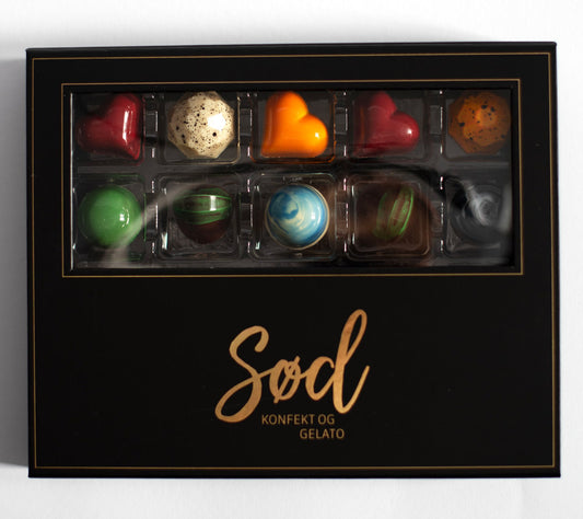 Konfekteske gave - Eksklusiv håndlaget sjokolade 20 Biter | Sød