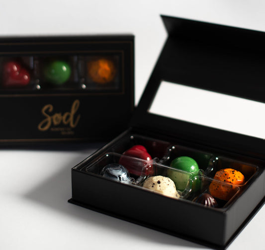 Konfekteske til bedrift - eksklusiv sjokolade 6 biter | Sød