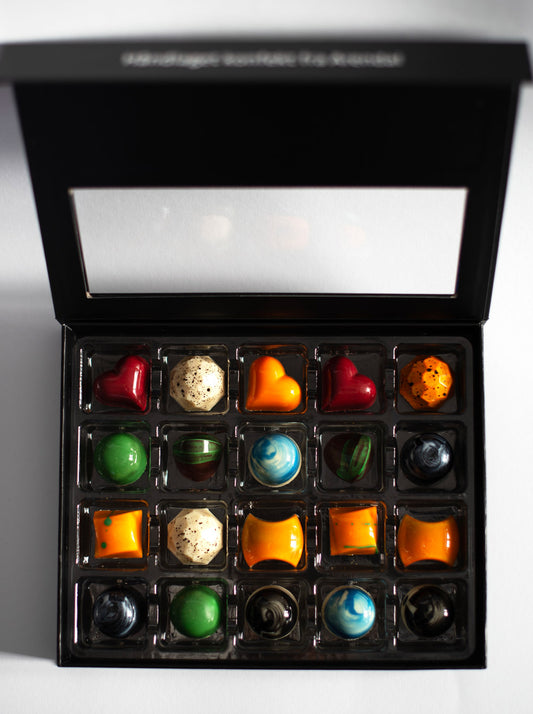 Konfekteske gave - Eksklusiv håndlaget sjokolade 20 Biter | Sød